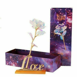 24K Gold Light Up Galaxy Rose