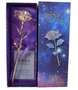 24K Gold Light Up Galaxy Rose