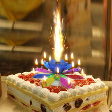 Load image into Gallery viewer, Rotating Lotus Cake Candle