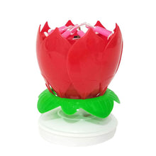 Load image into Gallery viewer, Rotating Lotus Cake Candle