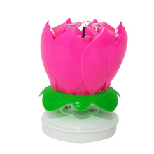 Load image into Gallery viewer, Rotating Lotus Cake Candle