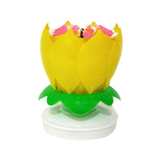 Load image into Gallery viewer, Rotating Lotus Cake Candle