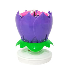 Load image into Gallery viewer, Rotating Lotus Cake Candle