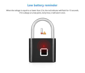 Fingerprint Smart USB Padlock