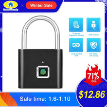 Load image into Gallery viewer, Fingerprint Smart USB Padlock