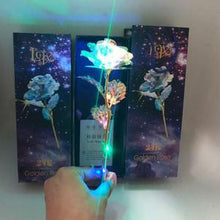 Load image into Gallery viewer, 24K Gold Light Up Galaxy Rose